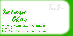 kalman okos business card